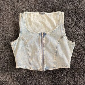 Fashion Nova Denim Crop Tank - Size XL